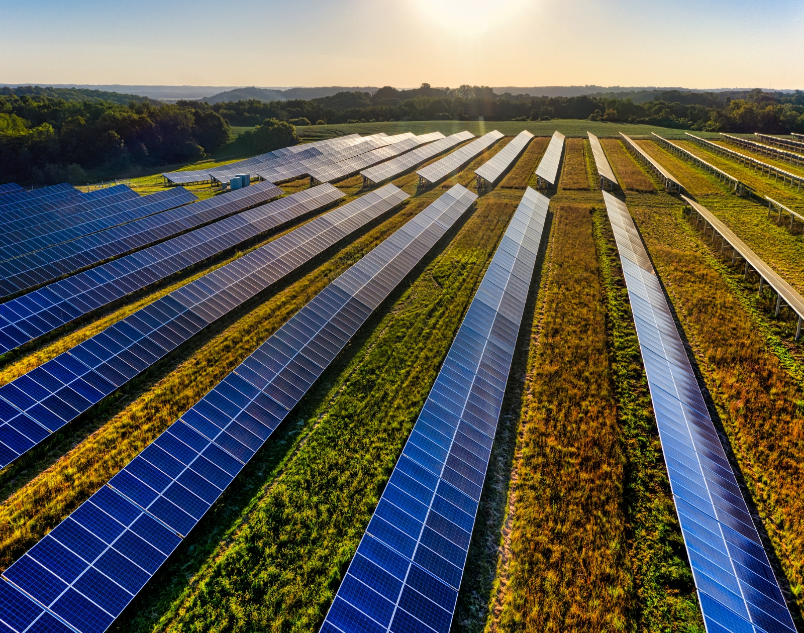 Vue illustrative d’une centrale photovoltaïque