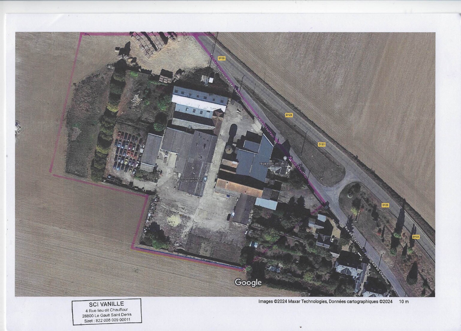 Plan aérien de la propriété SCI Vanille